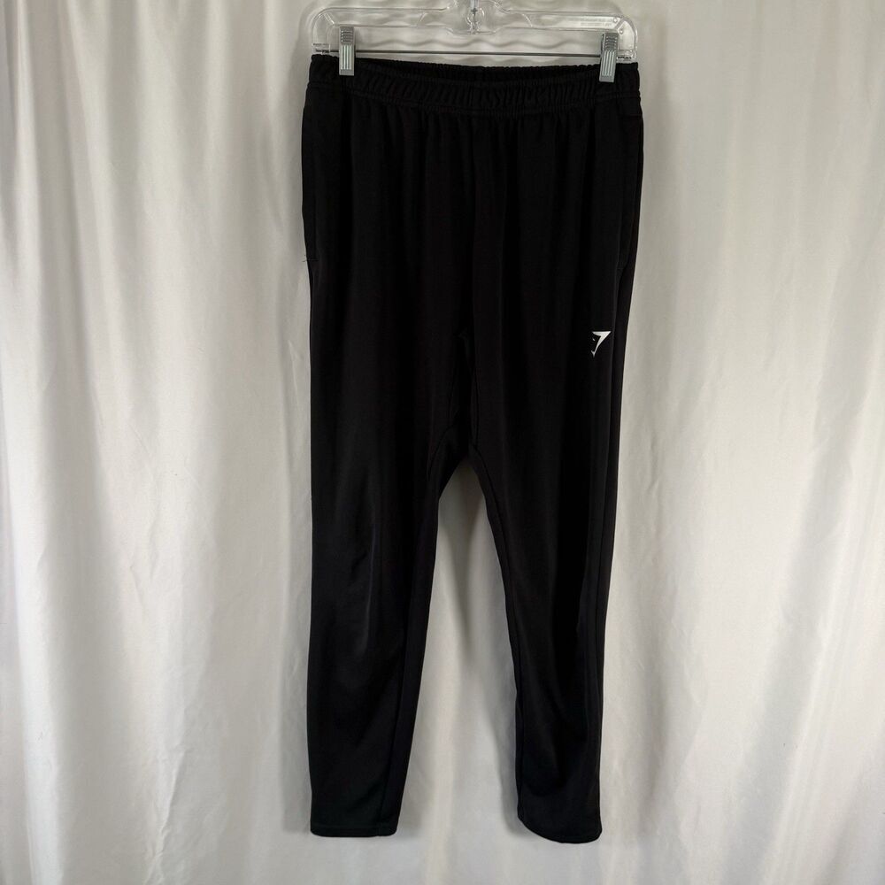 Gymshark Joggers Women's Small Black Tapered Leg Elastic Waist Drawstring Pocket